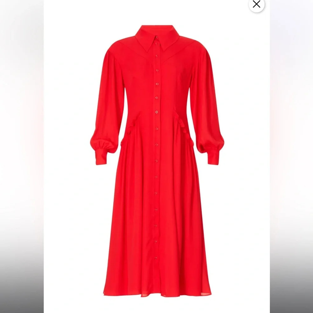 Saunders Collective Flowing Button Front Dress, R… - image 5